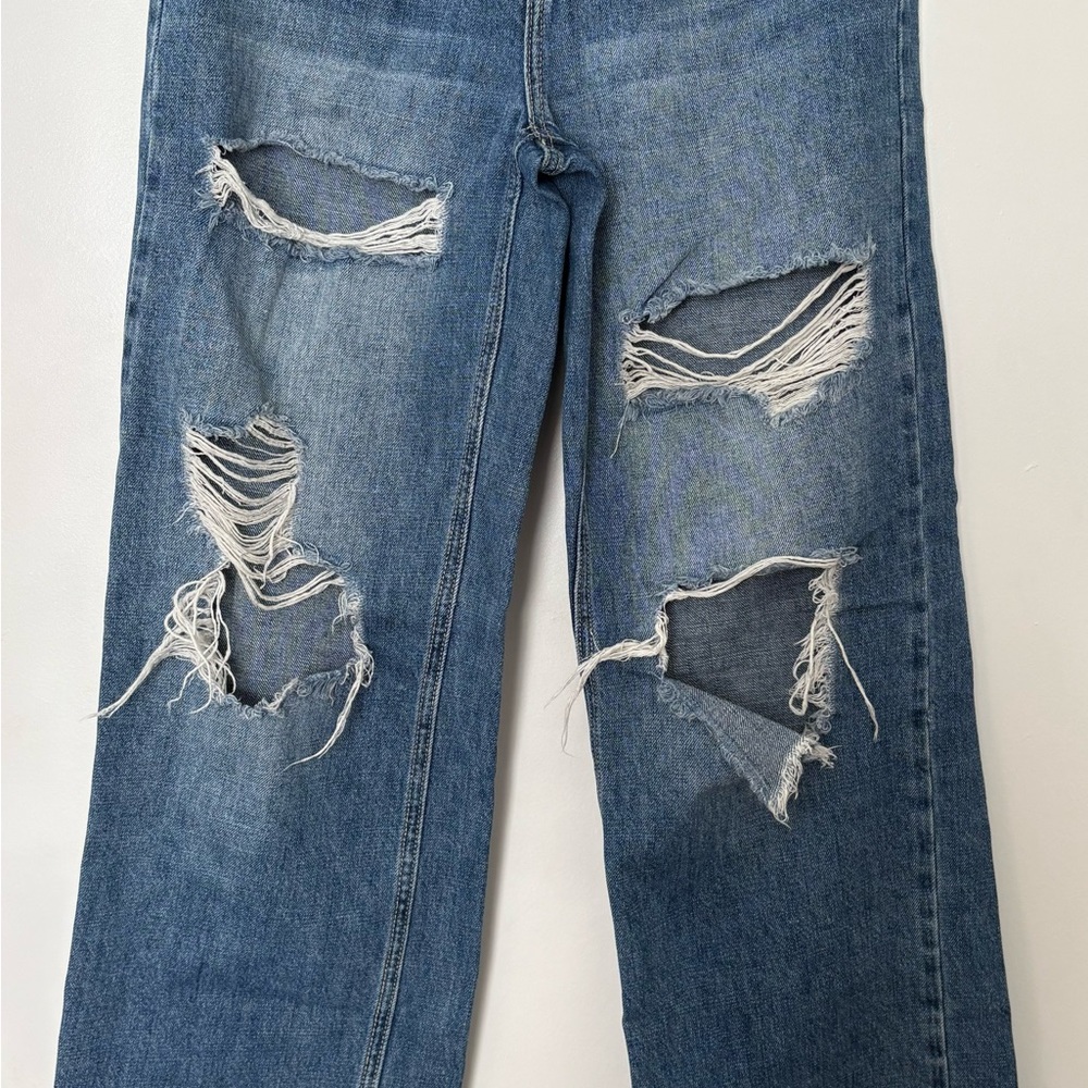 Bala Blue Distressed Straight Leg Jeans